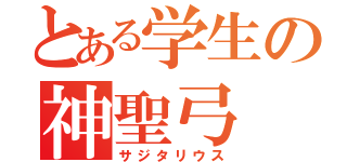 とある学生の神聖弓（サジタリウス）