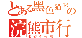 とある黑色猫咪の浣熊市行动（蛋碎の死寂）