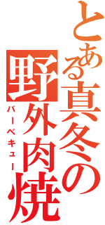 とある真冬の野外肉焼（バーベキュー）