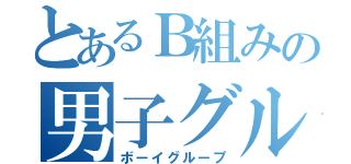 とあるＢ組みの男子グループ（ボーイグループ）