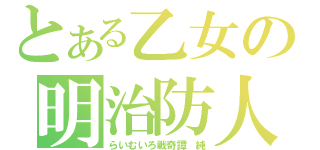 とある乙女の明治防人（らいむいろ戦奇譚　純）