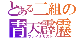 とある二組の青天霹靂 （ファイナリスト）