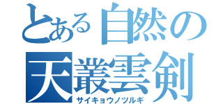 とある自然の天叢雲剣（サイキョウノツルギ）