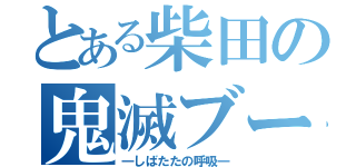 とある柴田の鬼滅ブーム（―しばたたの呼吸―）