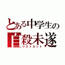 とある中学生の自殺未遂（リストカット）