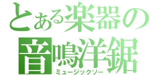 とある楽器の音鳴洋鋸（ミュージックソー）