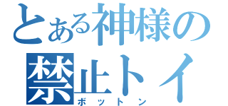 とある神様の禁止トイレ（ボットン）