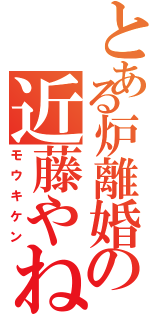 とある炉離婚の近藤やねⅡ（モウキケン）