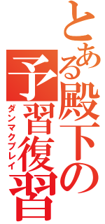 とある殿下の予習復習（ダンマクプレイ）