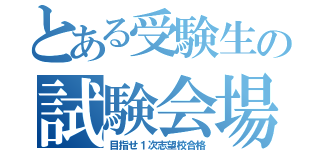 とある受験生の試験会場（目指せ１次志望校合格）