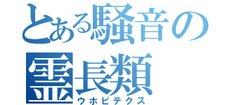 とある騒音の霊長類（ウホピテクス）