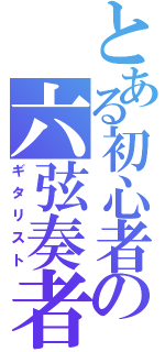 とある初心者の六弦奏者（ギタリスト）