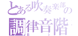 とある吹奏楽部の調律音階（Ｂ♭）