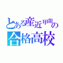 とある産近甲龍他の合格高校（）