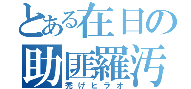 とある在日の助匪羅汚（禿げヒラオ）