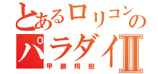 とあるロリコンのパラダイスⅡ（甲藤翔樹）