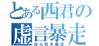 とある西君の虚言暴走（ほら吹き暴走）