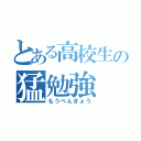 とある高校生の猛勉強（もうべんきょう）