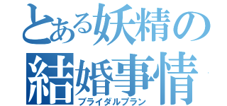 とある妖精の結婚事情（ブライダルプラン）