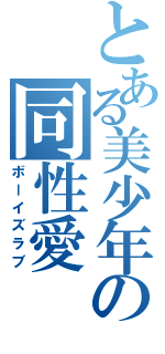 とある美少年の同性愛（ボーイズラブ）