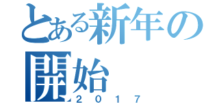 とある新年の開始（２０１７）