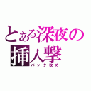 とある深夜の挿入撃（バック攻め）