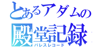 とあるアダムの殿堂記録（パレスレコード）