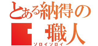 とある納得の咖喱職人（ソロイソロイ）