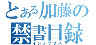 とある加藤の禁書目録（インデックス）