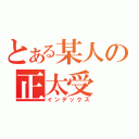 とある某人の正太受（インデックス）