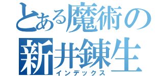 とある魔術の新井錬生（インデックス）