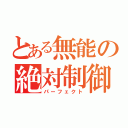 とある無能の絶対制御（パーフェクト）