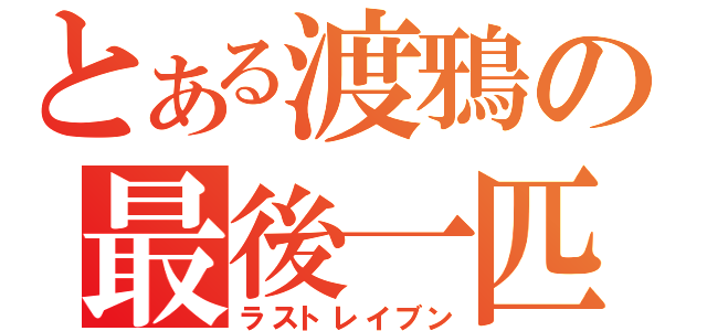 とある渡鴉の最後一匹（ラストレイブン）