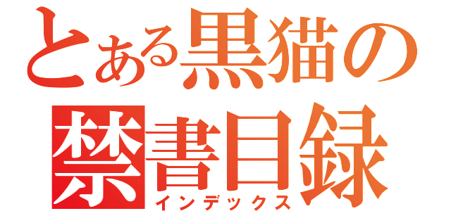 とある黒猫の禁書目録（インデックス）