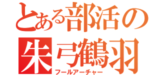 とある部活の朱弓鶴羽（フールアーチャー）