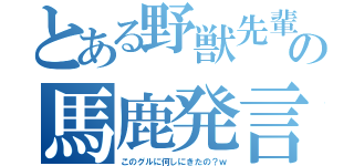 とある野獣先輩の馬鹿発言（このグルに何しにきたの？ｗ）