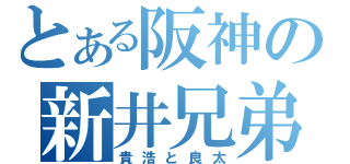 とある阪神の新井兄弟（貴浩と良太）