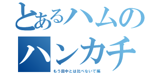 とあるハムのハンカチ王（もう田中とは比べないで編）