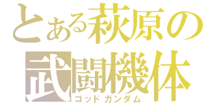 とある萩原の武闘機体（ゴッドガンダム）