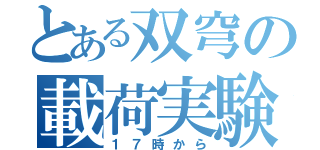 とある双穹の載荷実験（１７時から）