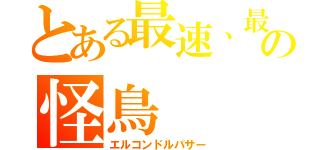 とある最速、最高の怪鳥（エルコンドルパサー）