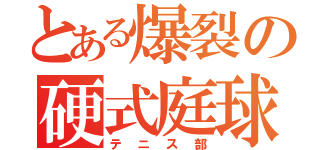 とある爆裂の硬式庭球部（テニス部）