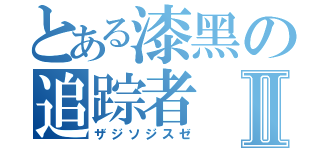 とある漆黑の追踪者Ⅱ（ザジソジスゼ）