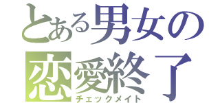 とある男女の恋愛終了（チェックメイト）