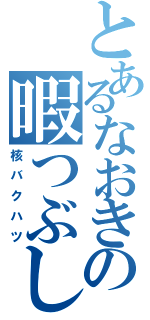 とあるなおきの暇つぶし（核バクハツ）