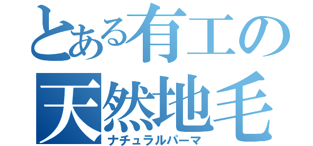 とある有工の天然地毛（ナチュラルパーマ）