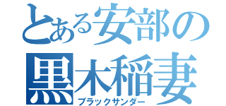 とある安部の黒木稲妻（ブラックサンダー）