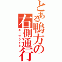 とある鴨方の右側通行（キープライト）