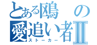 とある鴎の愛追い者Ⅱ（ストーカー）