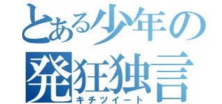 とある少年の発狂独言（キチツイート）